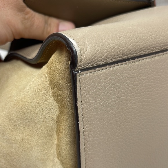 AUTHENTIC CELINE Hand Bag Beige Leather suede - Picture 14 of 16